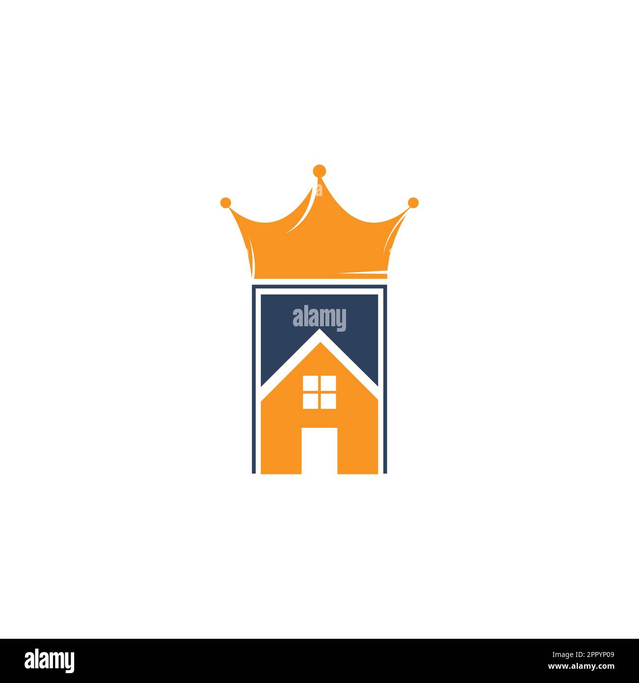 Home king vector logo design. Creative home and crown vector logo design concept Stock Vector