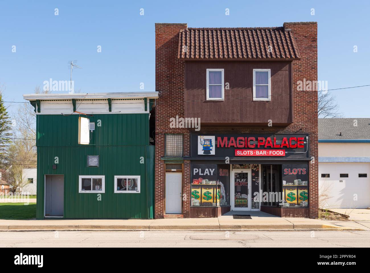 Capron, Illinois United States April 24th, 2023 Exterior of