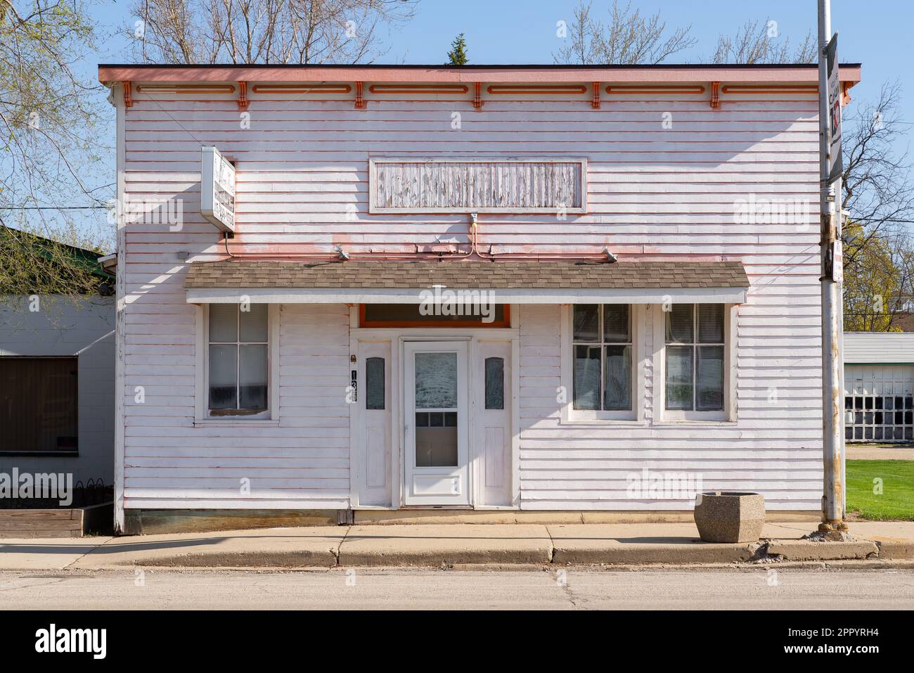 Capron, Illinois United States April 24th, 2023 Exterior of