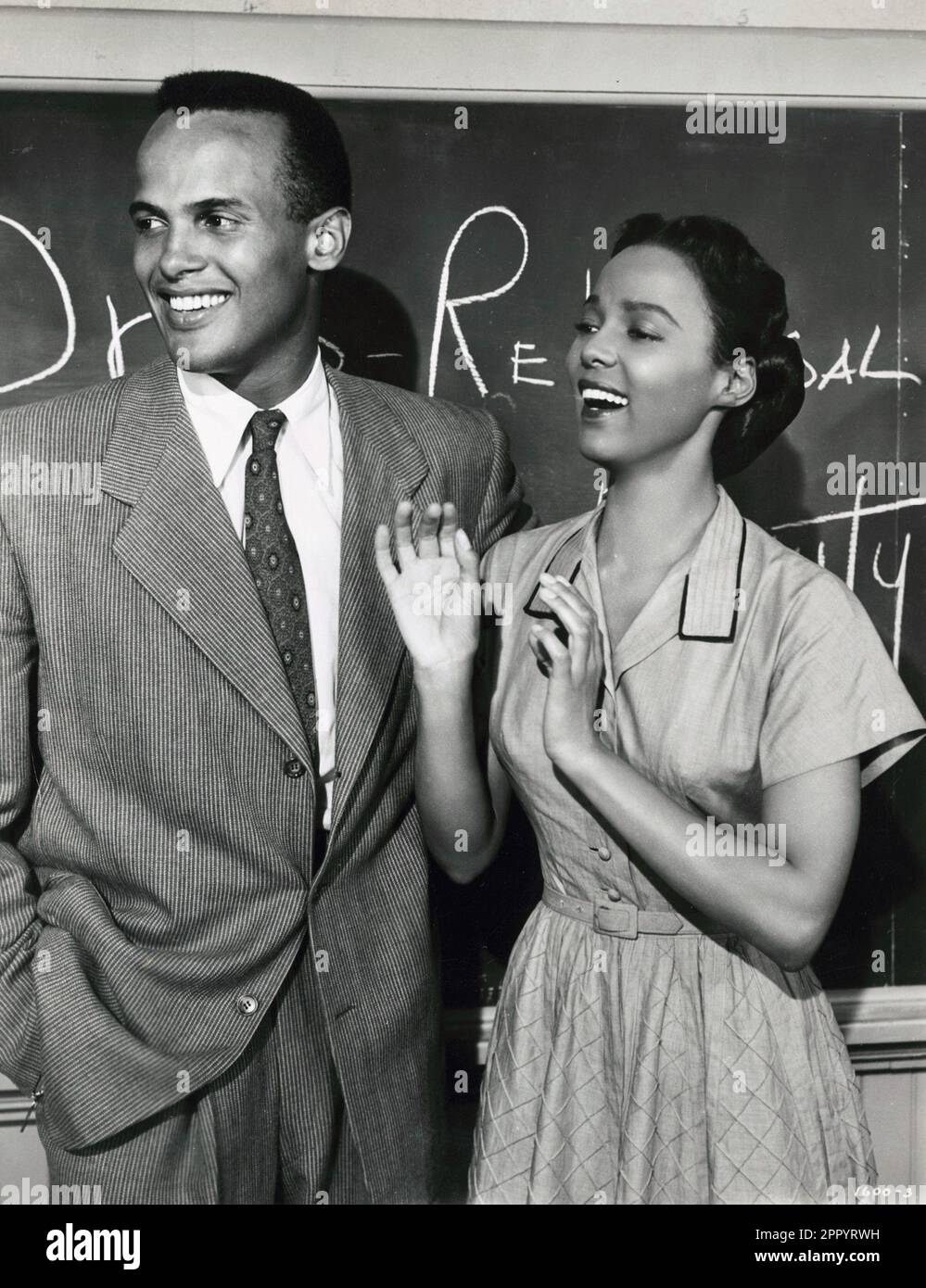 Harry Belafonte, Dorothy Dandridge in "Bright Road" (1953) MGM Credit