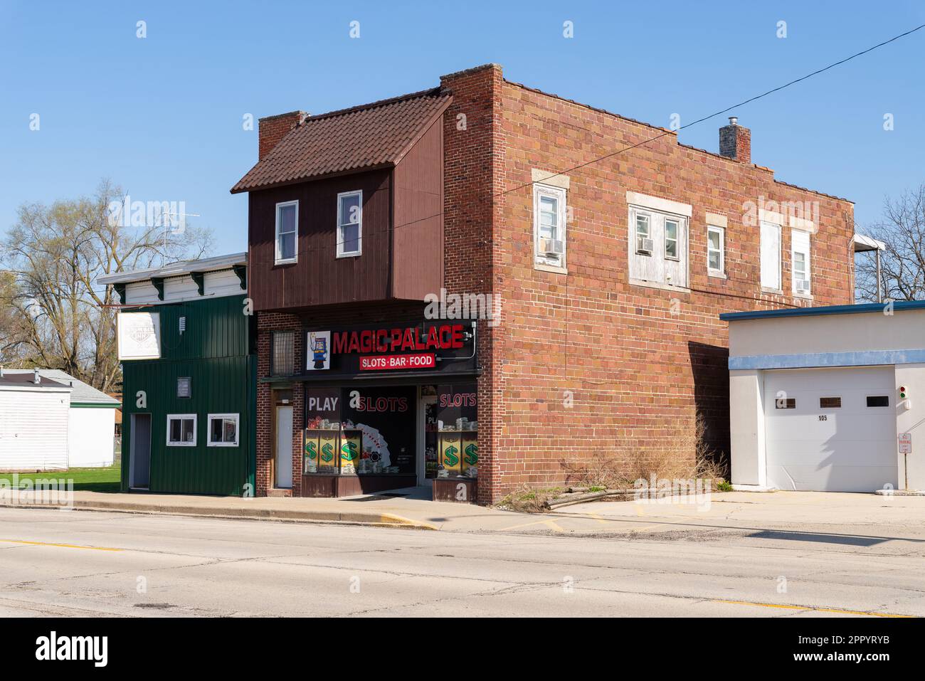 Capron, Illinois United States April 24th, 2023 Exterior of