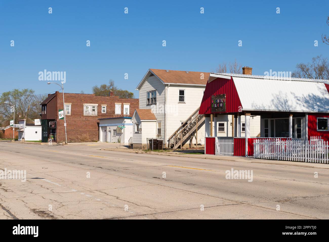 Capron, Illinois United States April 24th, 2023 Exterior of