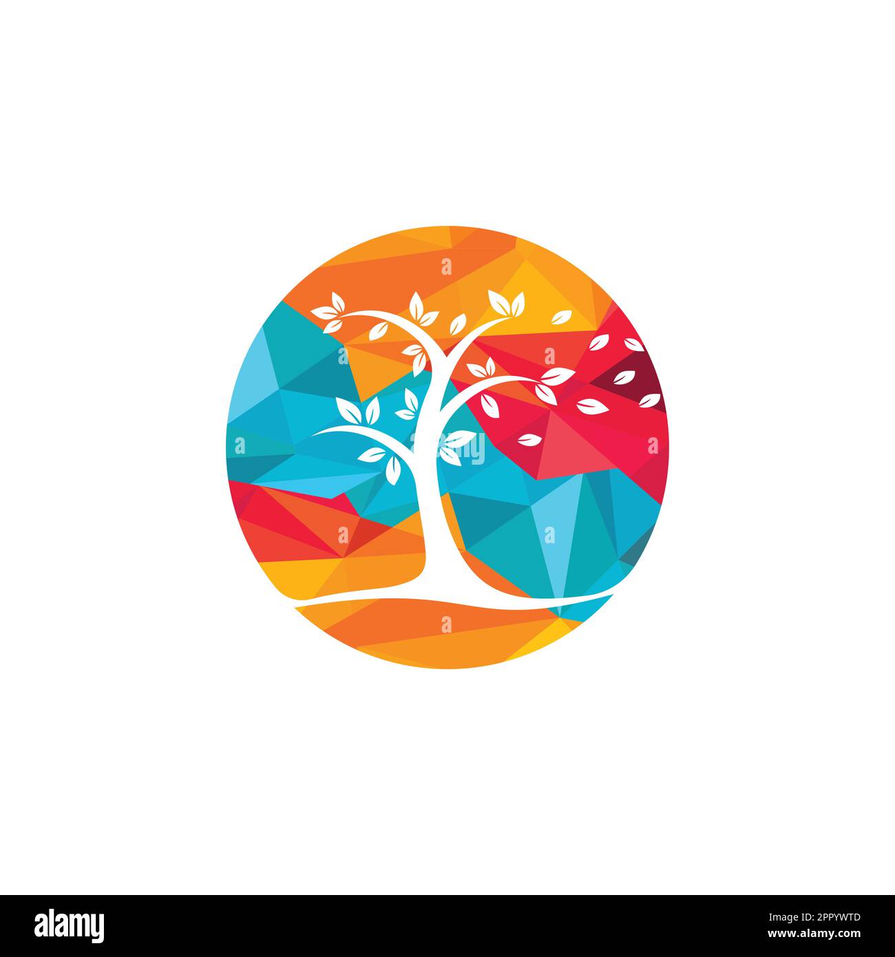 Tree logo design. Minimalist green tree logo symbol Stock Vector Image ...