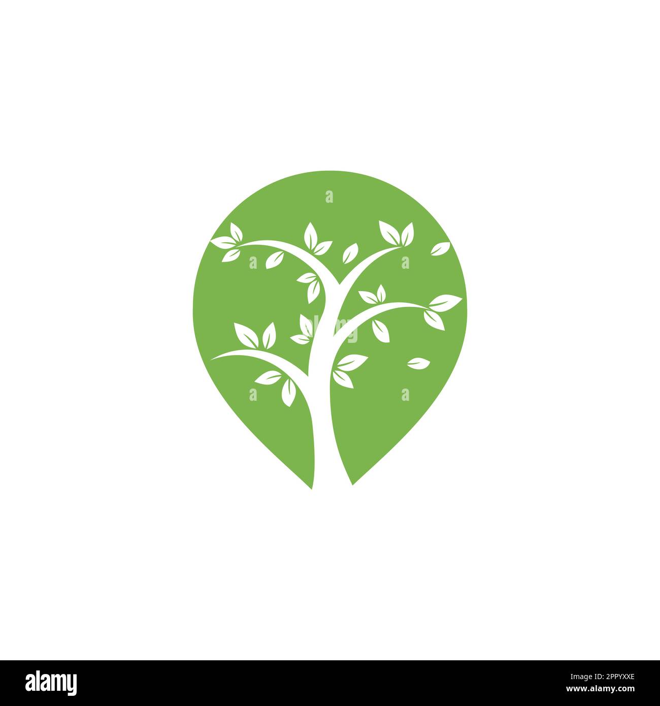 GPS garden vector logo design. GPS icon. Navigation vector logo. Navigation vector icon. Stock Vector