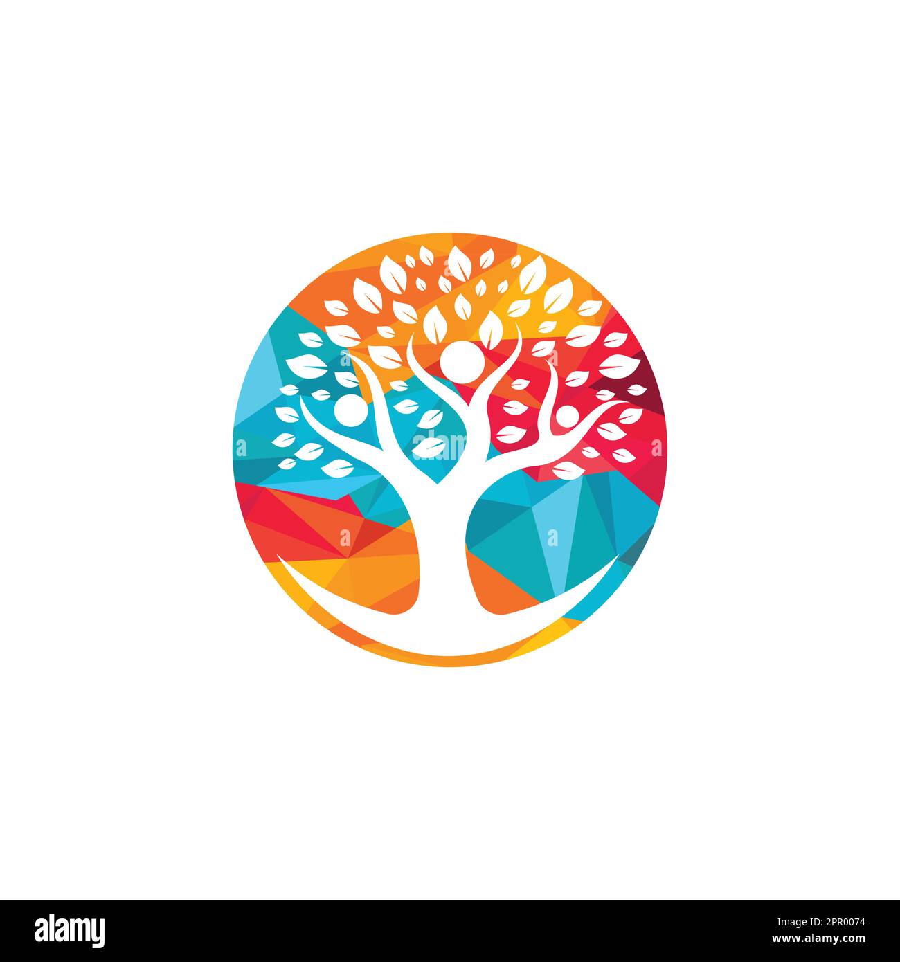 Creative people tree logo Stock Vector Images - Alamy