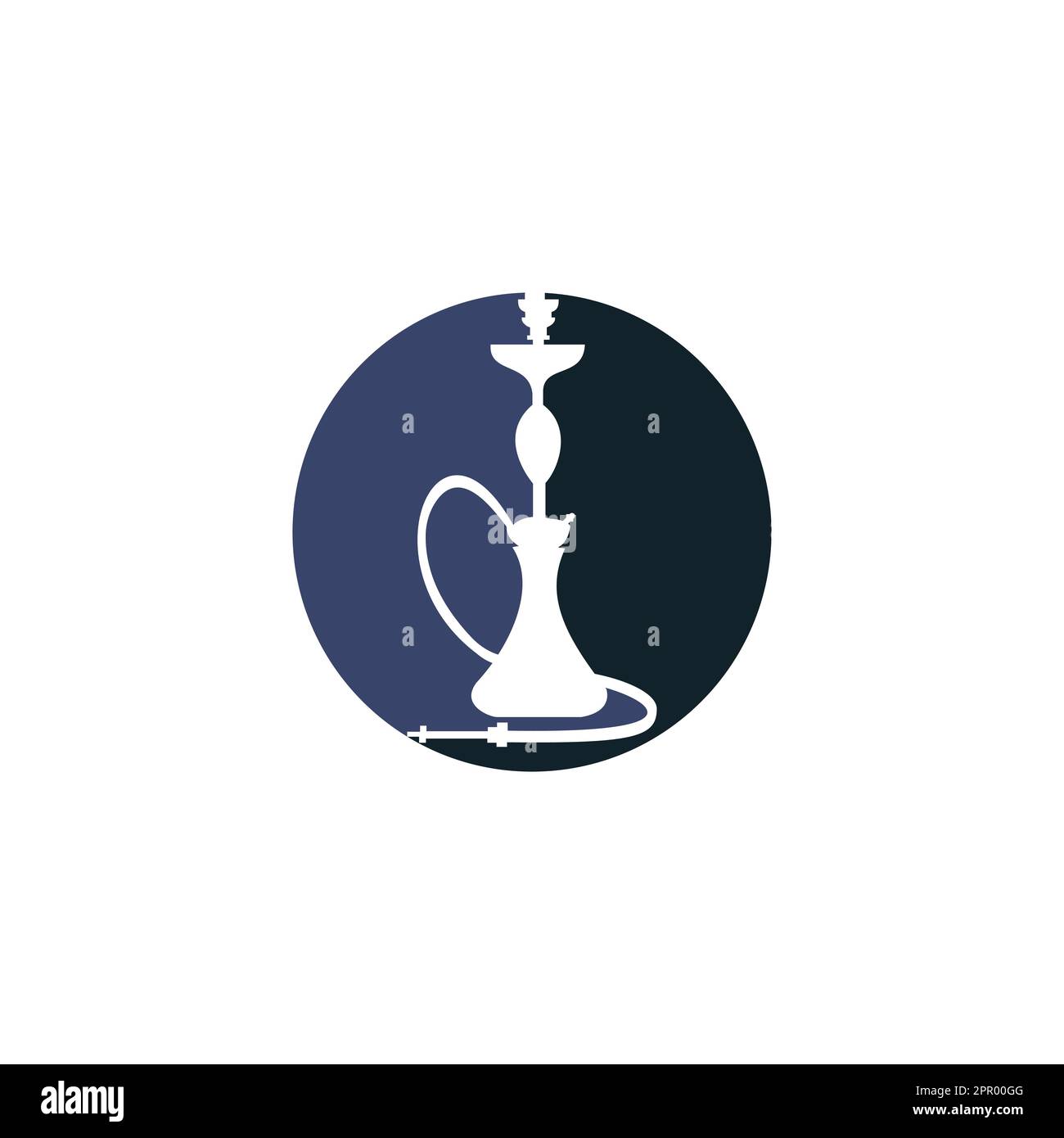 Hookah logo design. Vintage sheesha logo. Lounge cafe emblem. Arabian