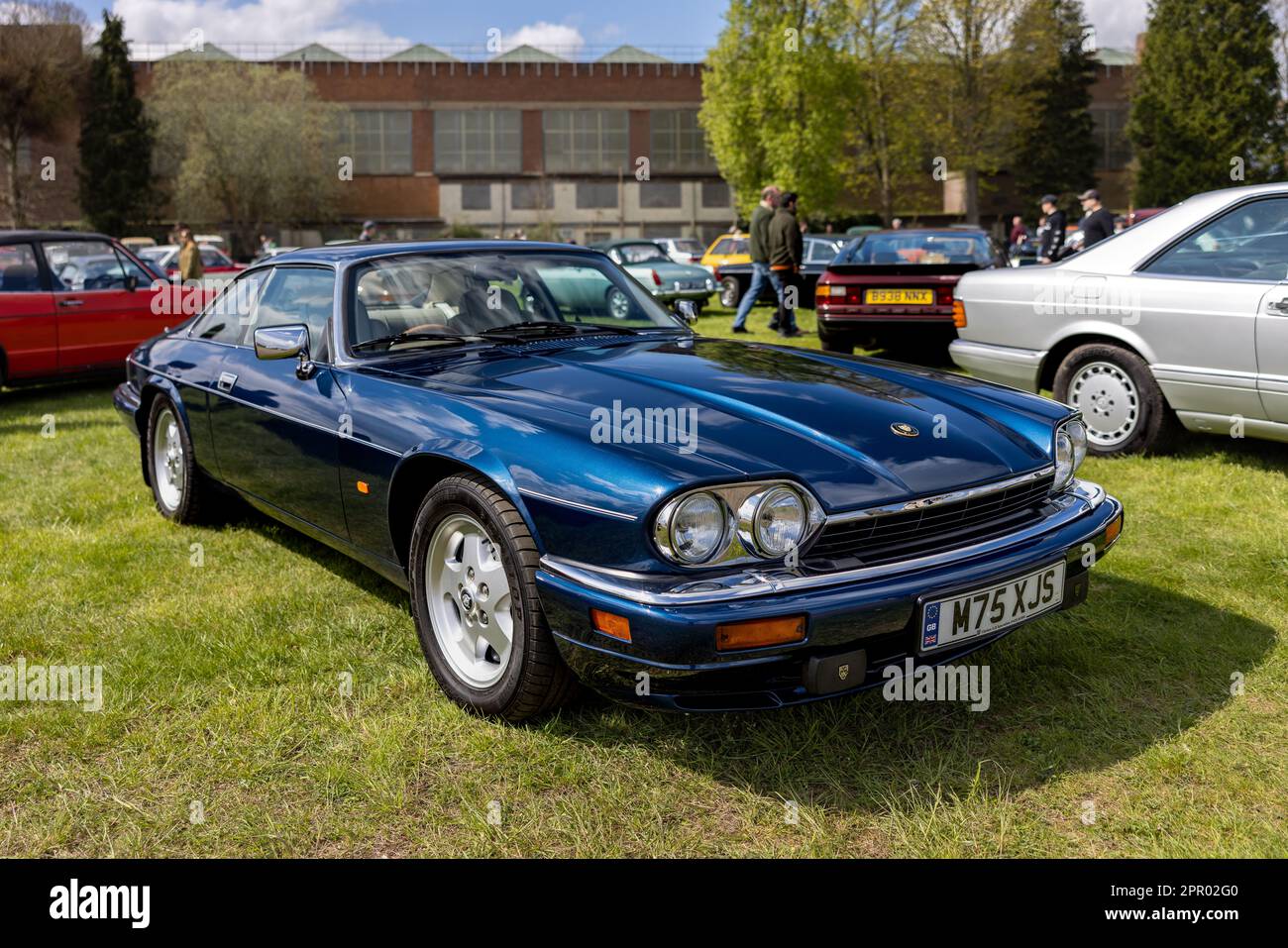 1995 Jaguar XJS, on display at the April Scramble held at the Bicester Heritage Centre on the 23rd April 2023. Stock Photo