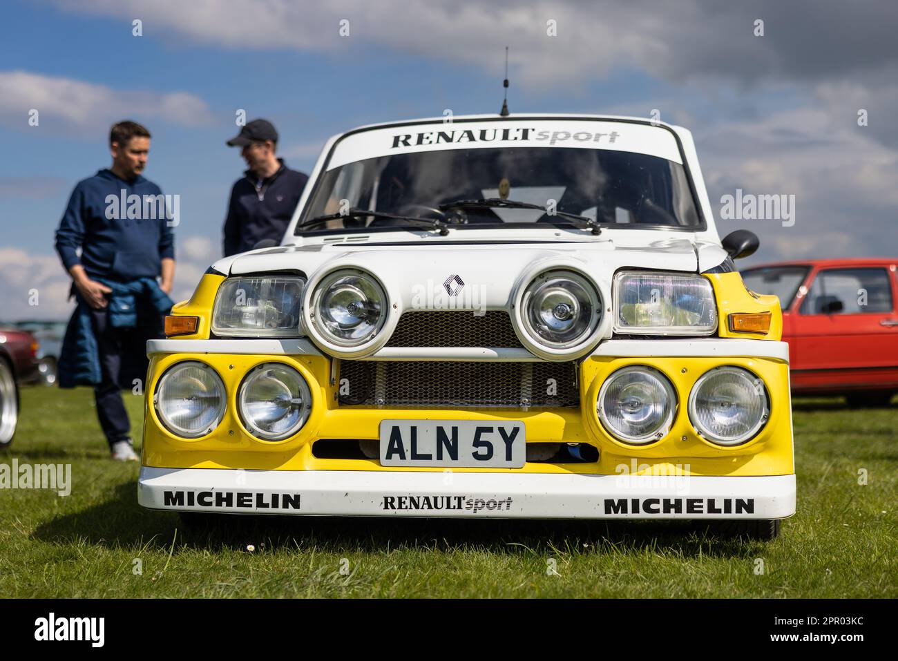 1983 Renault 5 Turbo 2 ‘ALN 5Y’ on display at the April Scramble held at the Bicester Heritage Centre on the 23rd April 2023. Stock Photo
