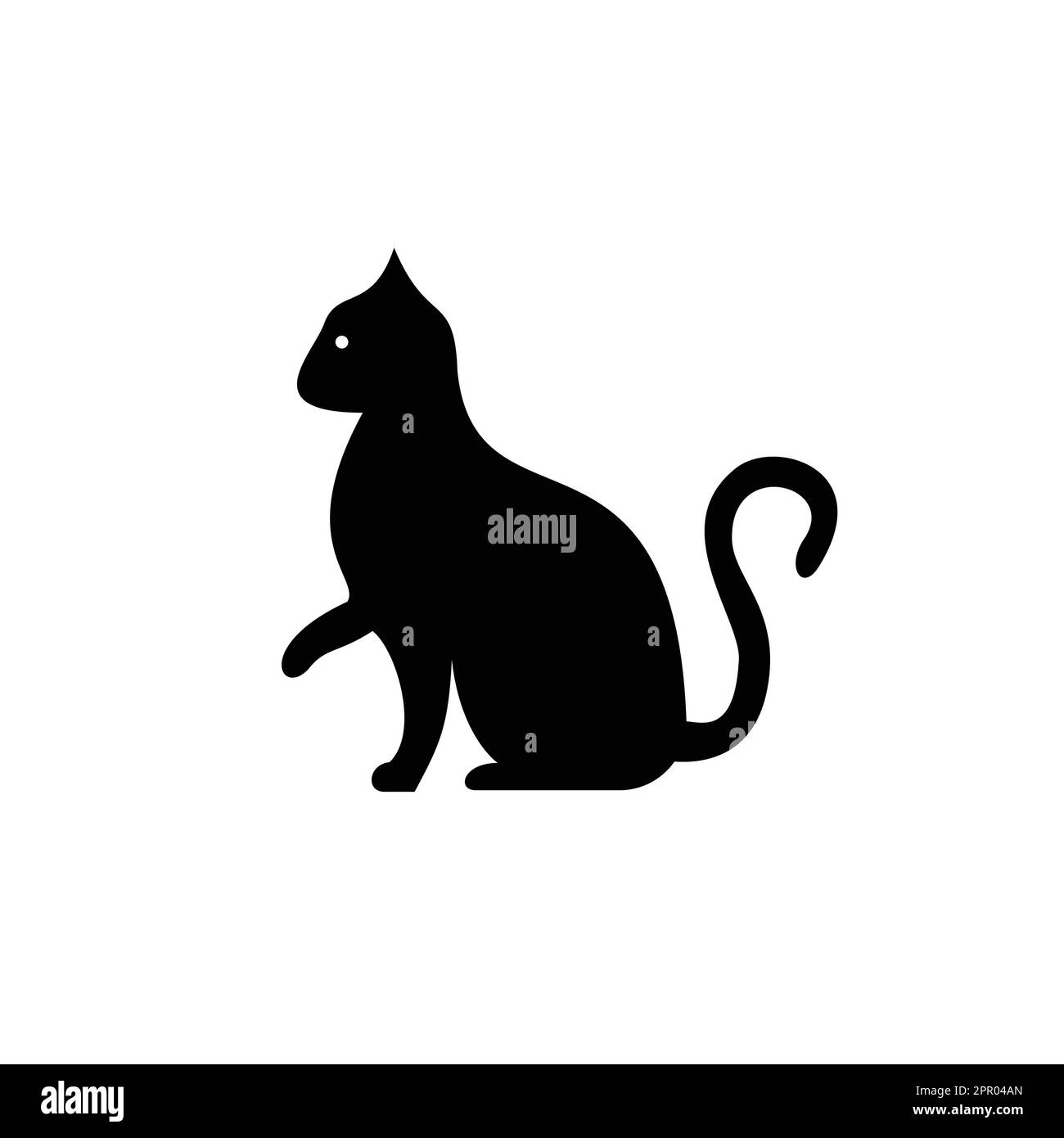 Cat vector logo design. Pet shop logo design. Animal Pet Care Logo. Stock Vector