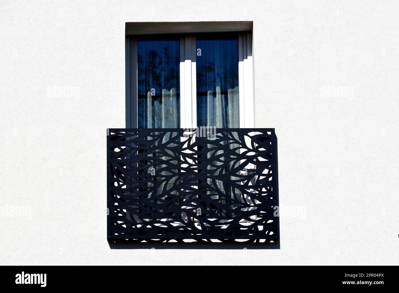 laser railing. isolated laser cut balustrade guard rail. french balcony ...