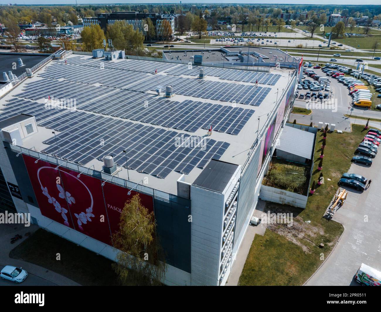 Aerial view of the Spice shopping mall in Riga, Latvia Stock Photo Alamy