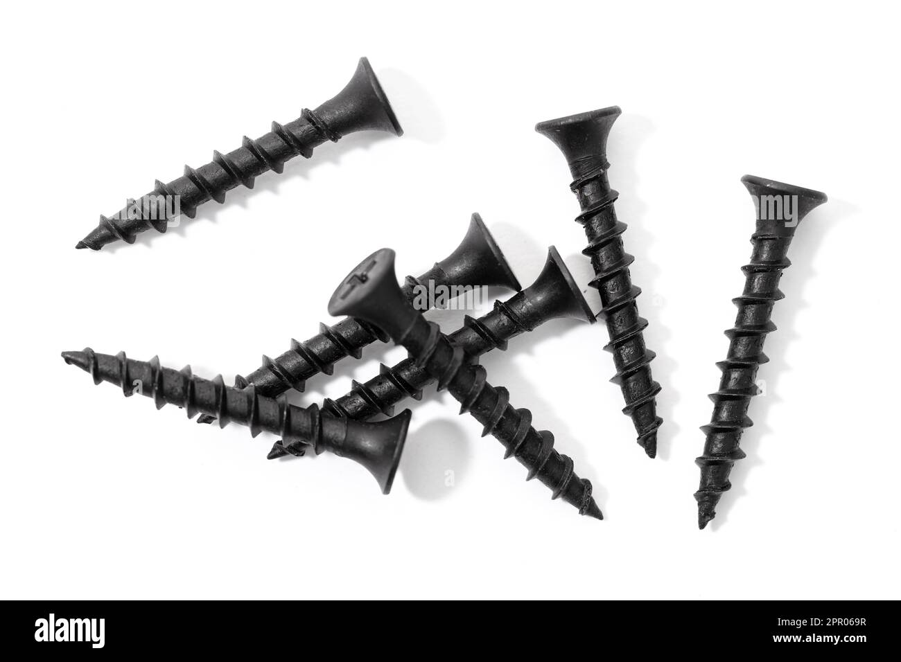 Drywall screws isolated on white background. Construction hardware Stock Photo Alamy