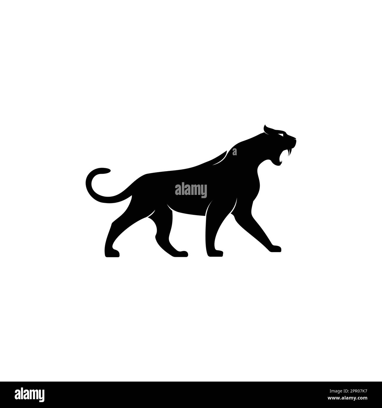 Panther cat wild animal vector logo design. Cheetah logo design concept. Stock Vector