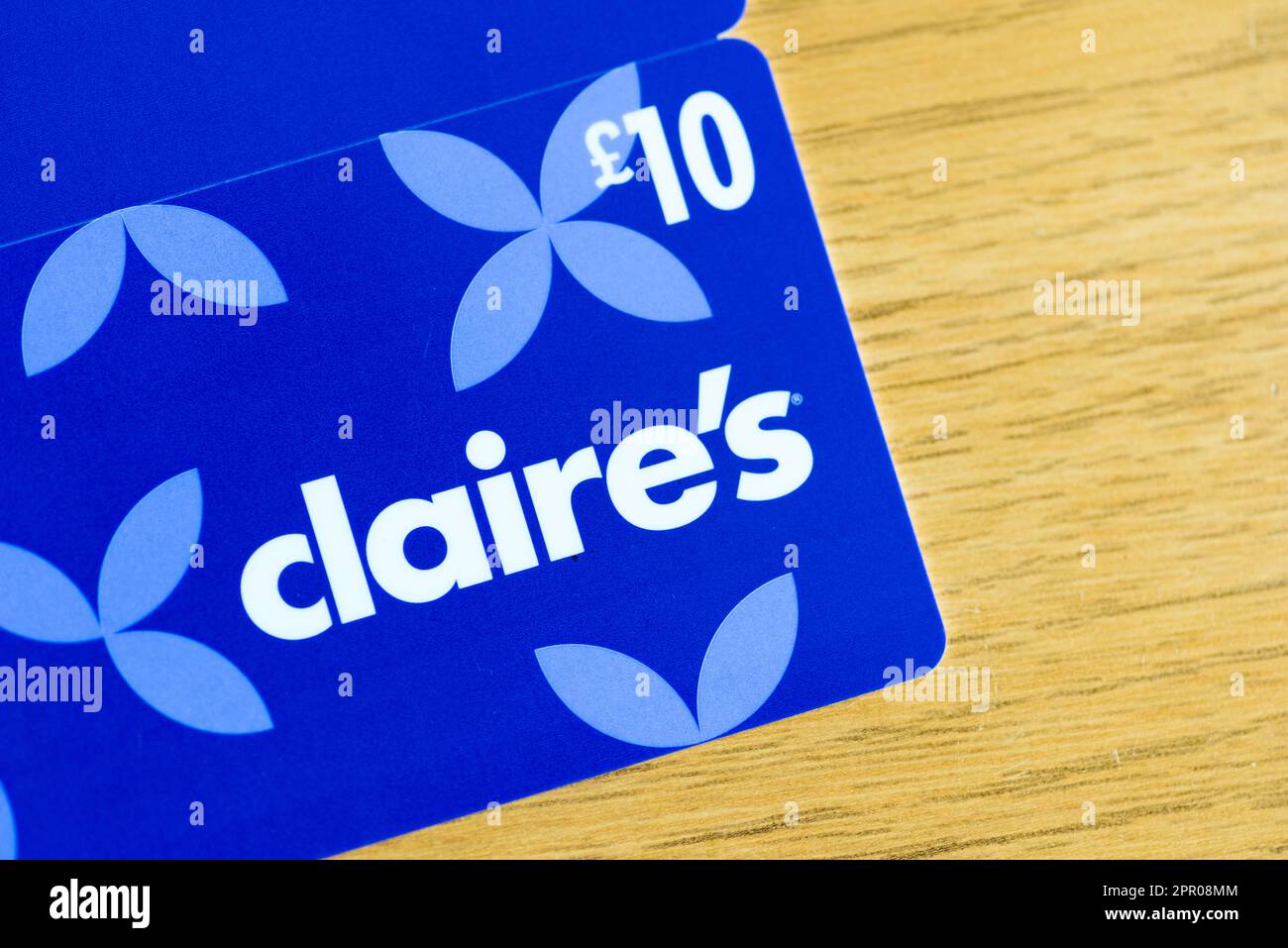 Claires accessories gift card Stock Photo