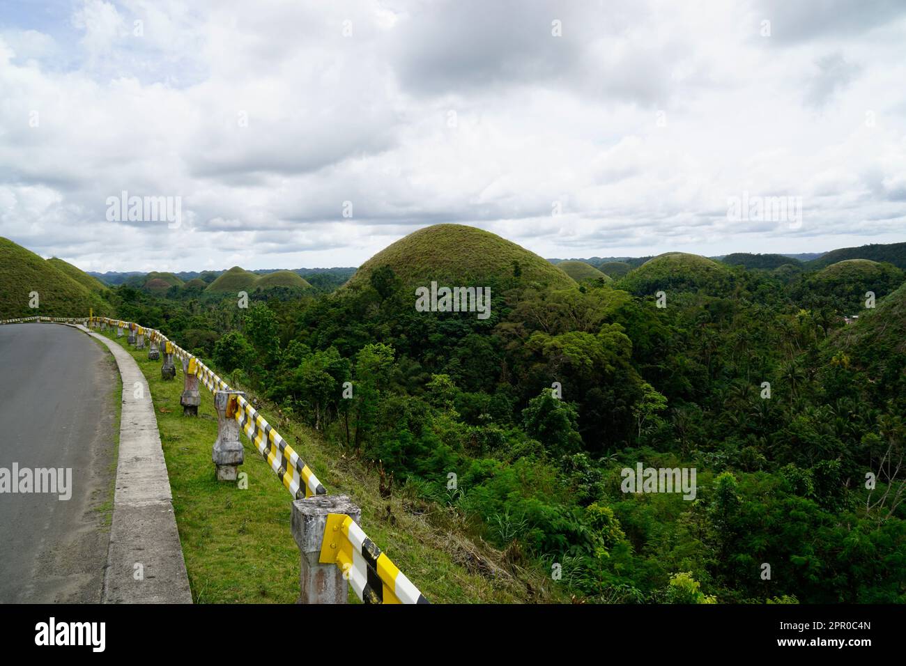 the chocolate hills of bohol on the philippines change their color to