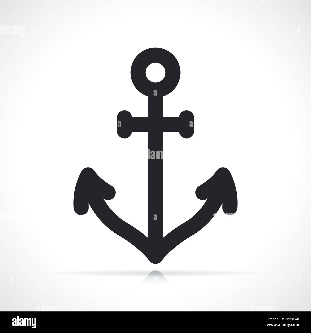 boat anchor thin line icon Stock Vector