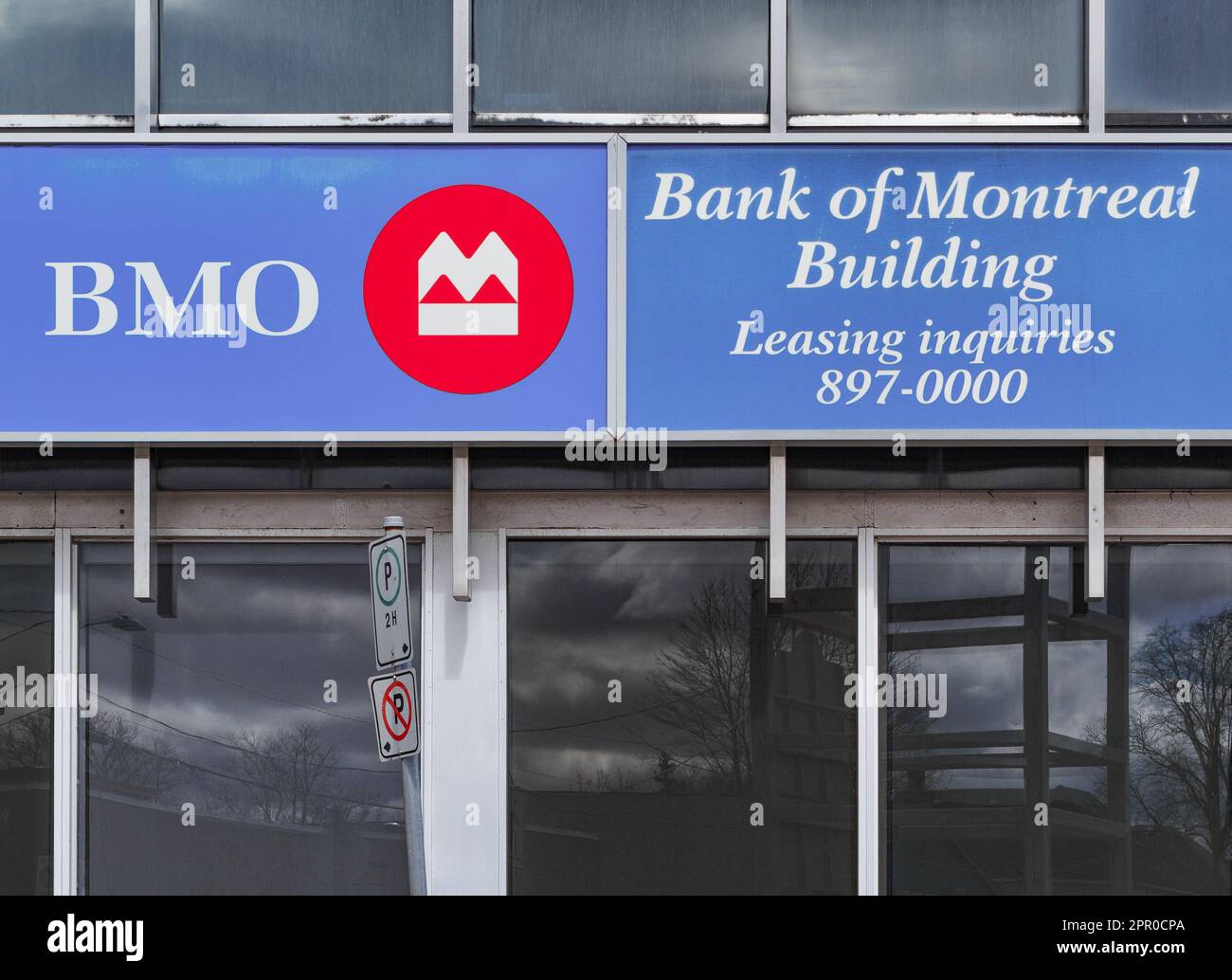 Truro, Canada - March 28, 2023: Bank of Montreal building. The Bank of Montreal or BMO is Canada's fourth largest bank. Stock Photo