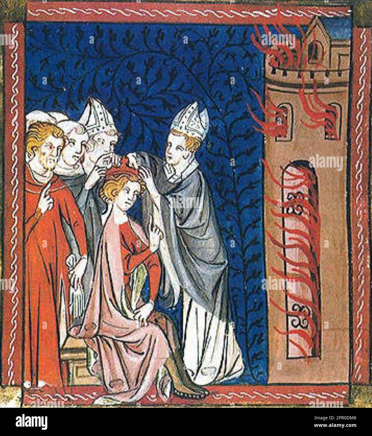 CORONATION OF RICHARD I OF ENGLAND IN 1189. Source: British Library Stock Photo