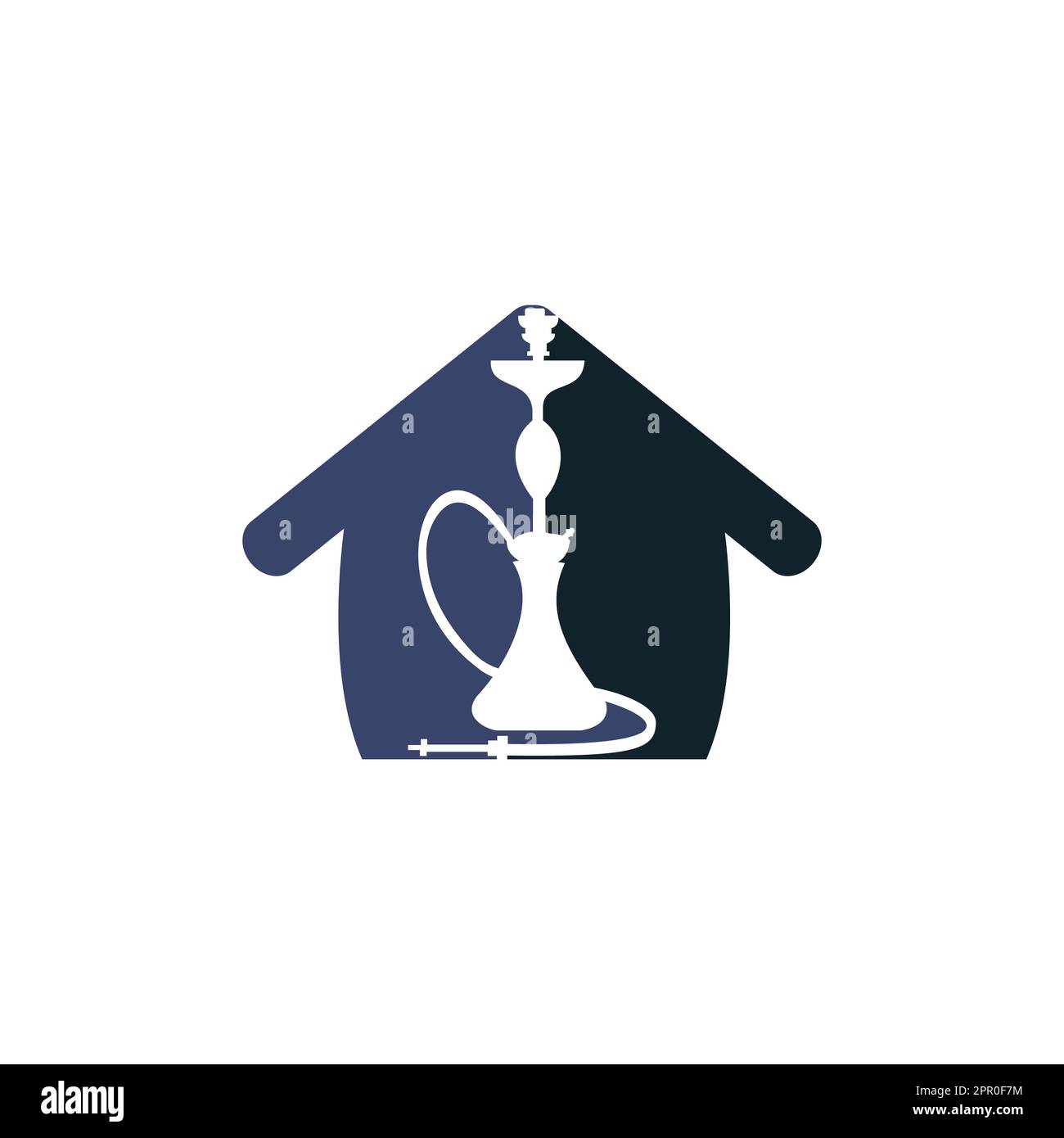 Hookah House logo design. Vintage sheesha logo. Lounge cafe emblem