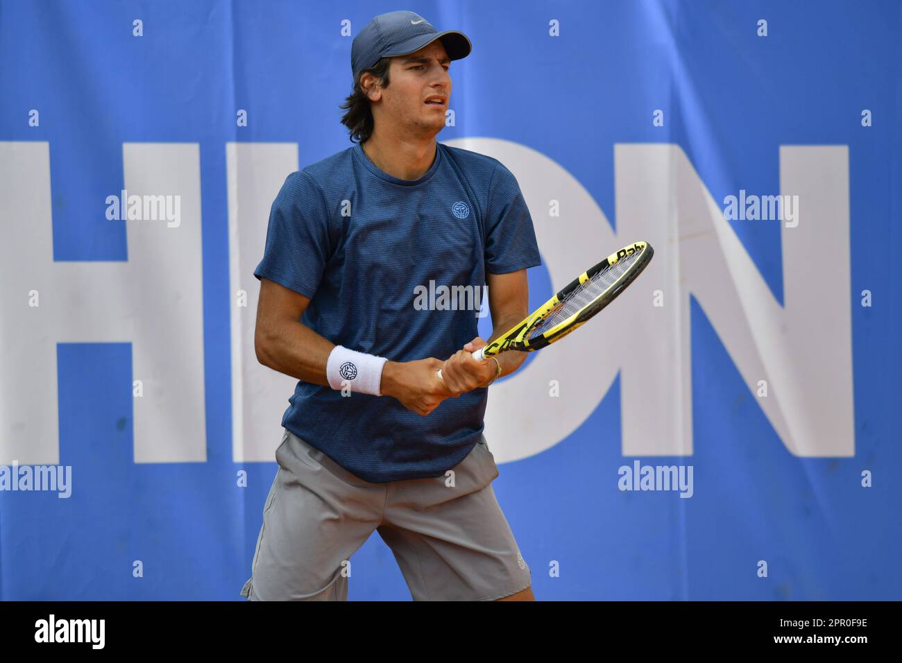 Rome, Italy. 25th Apr, 2023. Alexander Weis (ITA) ATP Challenger Roma  Garden Open 2023 Round of 16 on April 25, 2023 at Garden Tennis Club in  Rome, Italy (Photo by Roberto Bettacchi/LiveMedia/LiveMedia/Sipa