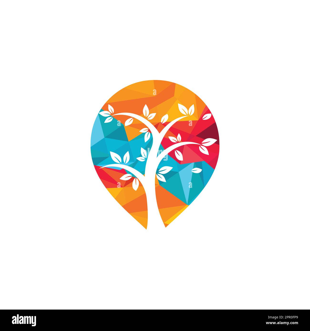 GPS garden vector logo design. GPS icon. Navigation vector logo. Navigation vector icon. Stock Vector