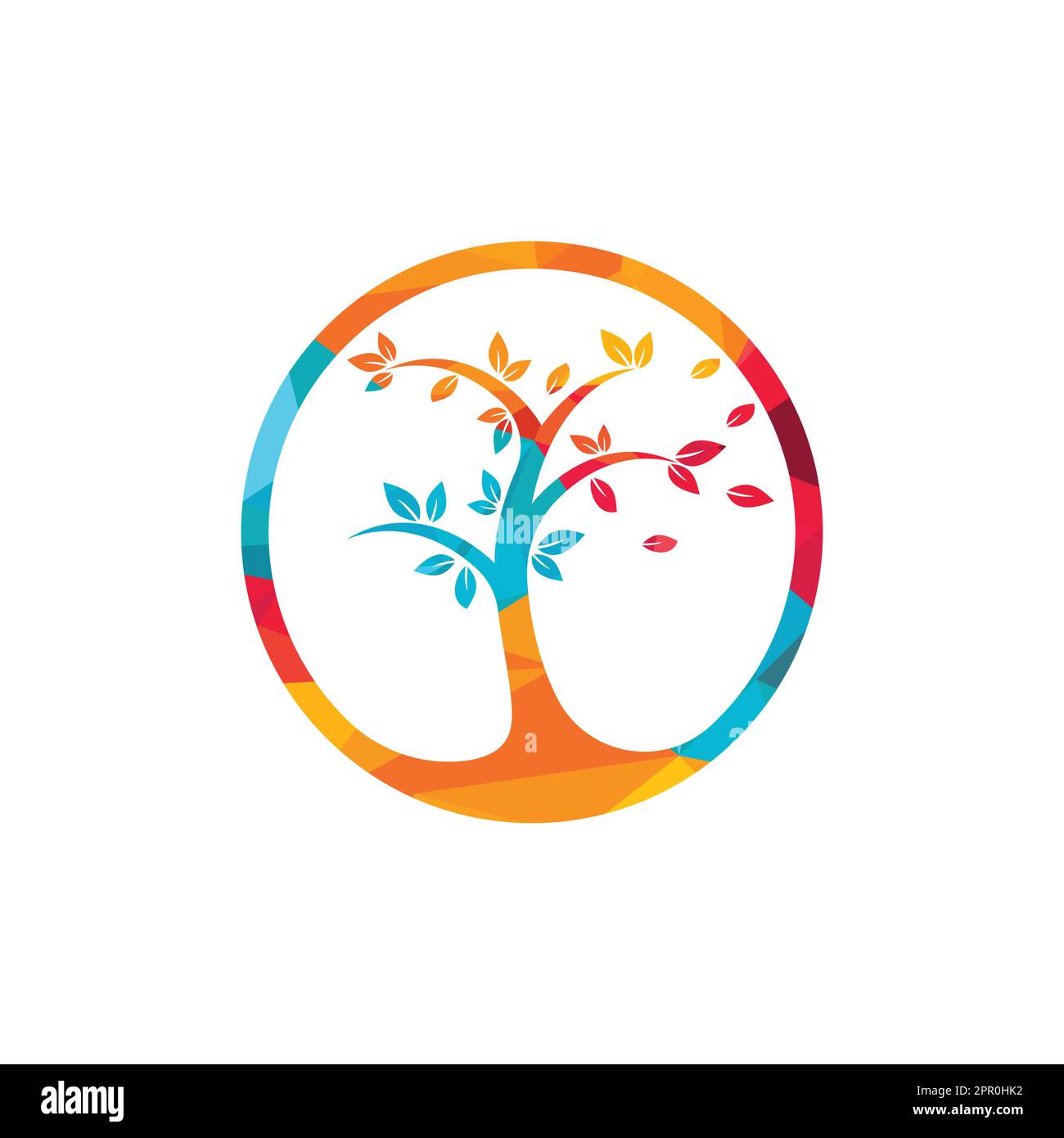 Tree logo design. Minimalist green tree logo symbol Stock Vector Image ...