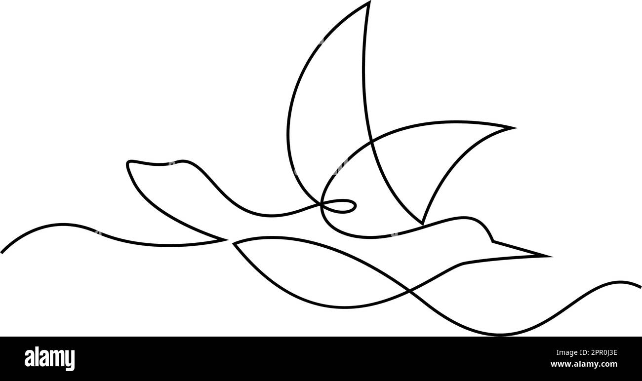 Bird line art image icon design illustration Stock Vector Image & Art ...