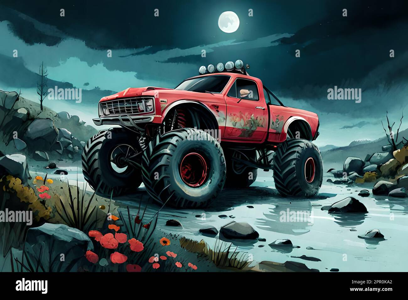 Cartoon monster truck hi-res stock photography and images - Alamy