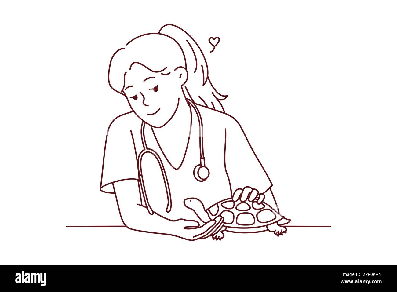 Female veterinarian take care of turtle Stock Vector Image & Art Alamy