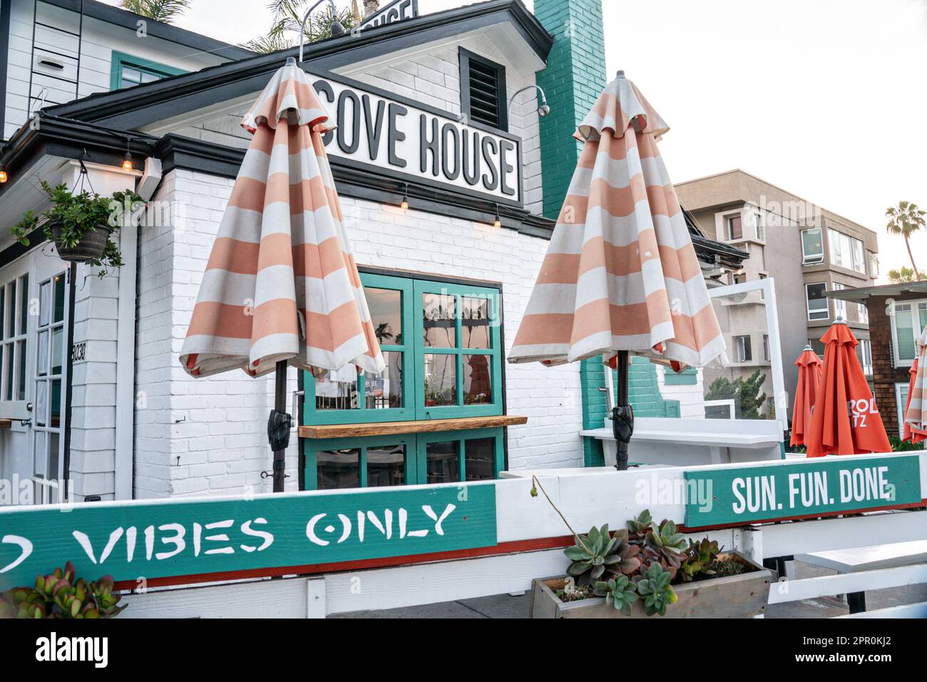 The Cove House restaurant in La Jolla, California. Stock Photo