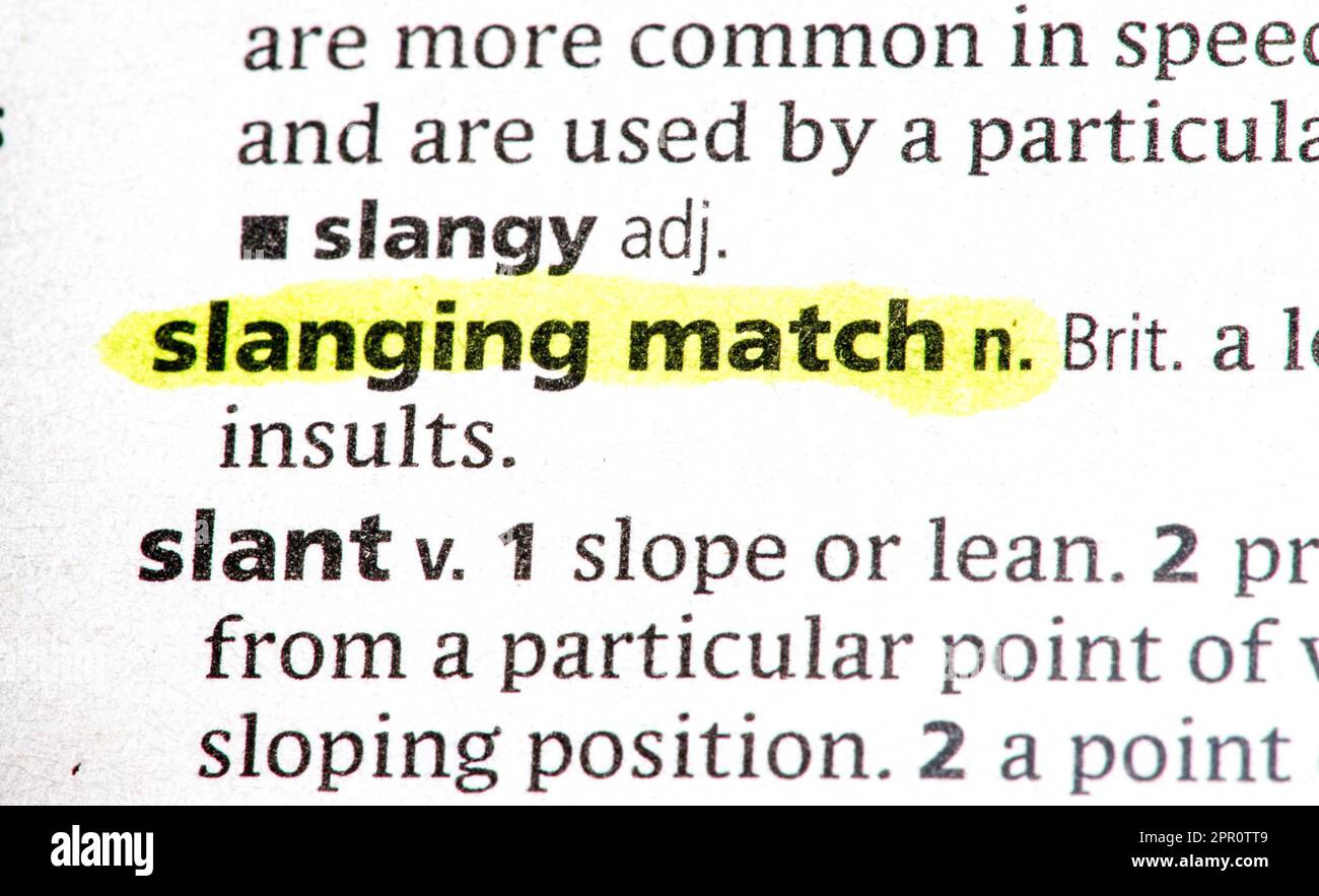 Slanging Insults match hi-res stock photography and images - Alamy