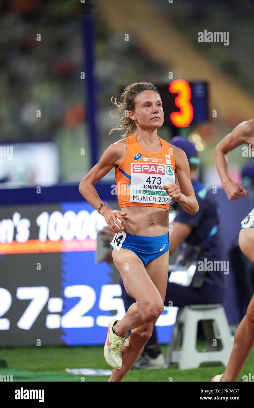 Silke Jonkman participating in the 10.000 meters at the 2022 European  Athletics Championships in Munich Stock Photo - Alamy