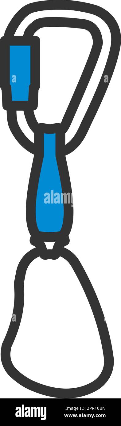 Alpinist Quickdraw Icon Stock Vector
