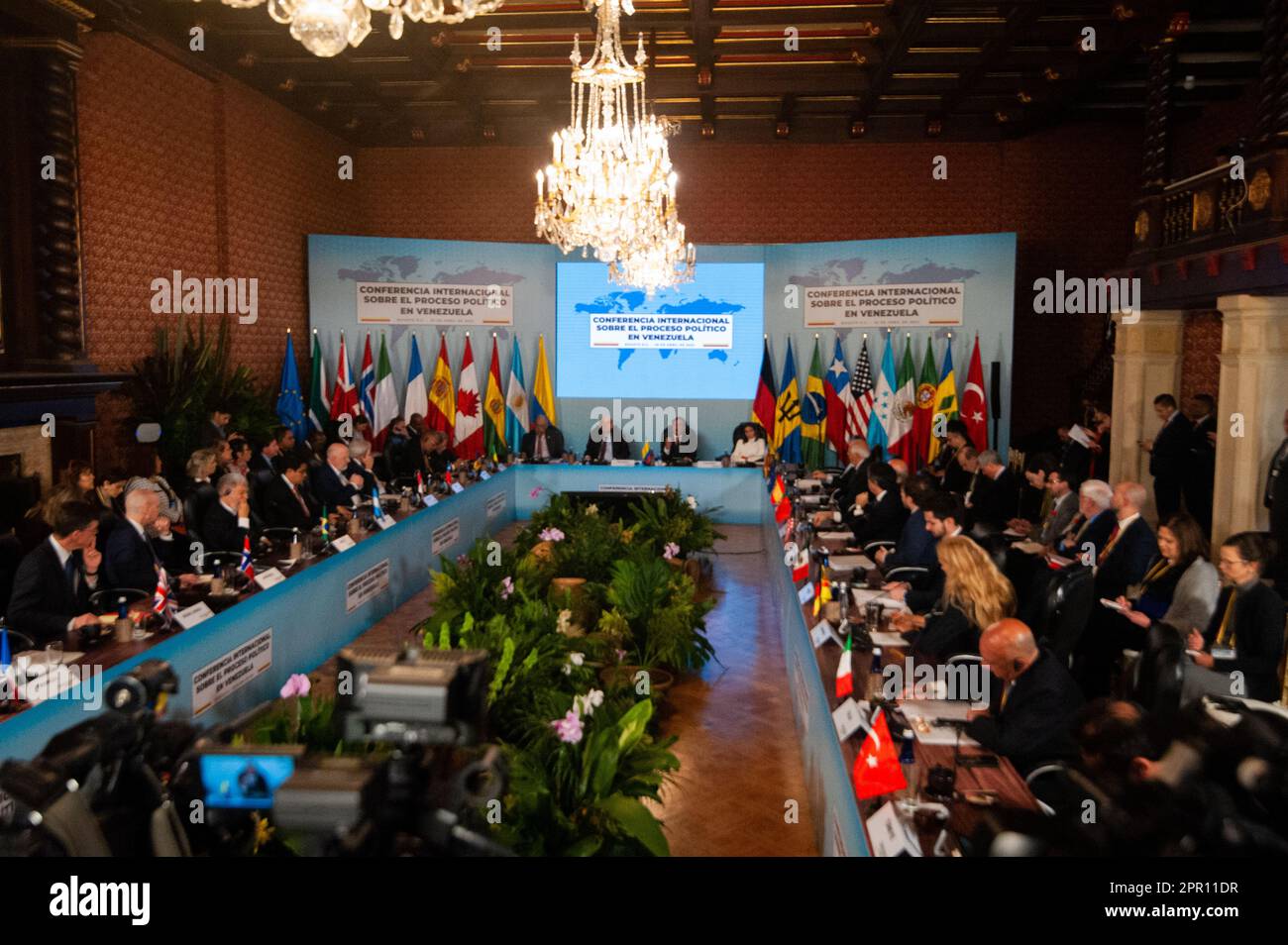 Bogota, Colombia, April 25, 2023. A general view of the International Conference About Venezuela's Political Process in Bogota, Colombia, April 25, 2023. Photo by: Sebastian Barros/Long Visual Press Stock Photo