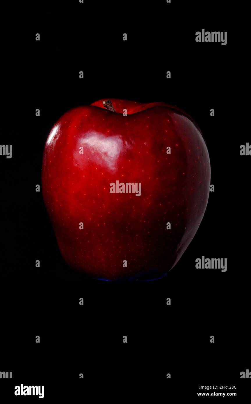 Red delicious apple isolated on black Stock Photo Alamy