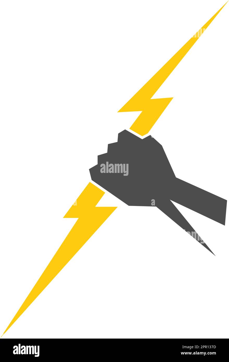 Lightning logo icon design illustration Stock Vector