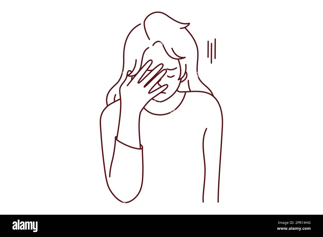 Headache drawing illustration female hi-res stock photography and images -  Alamy