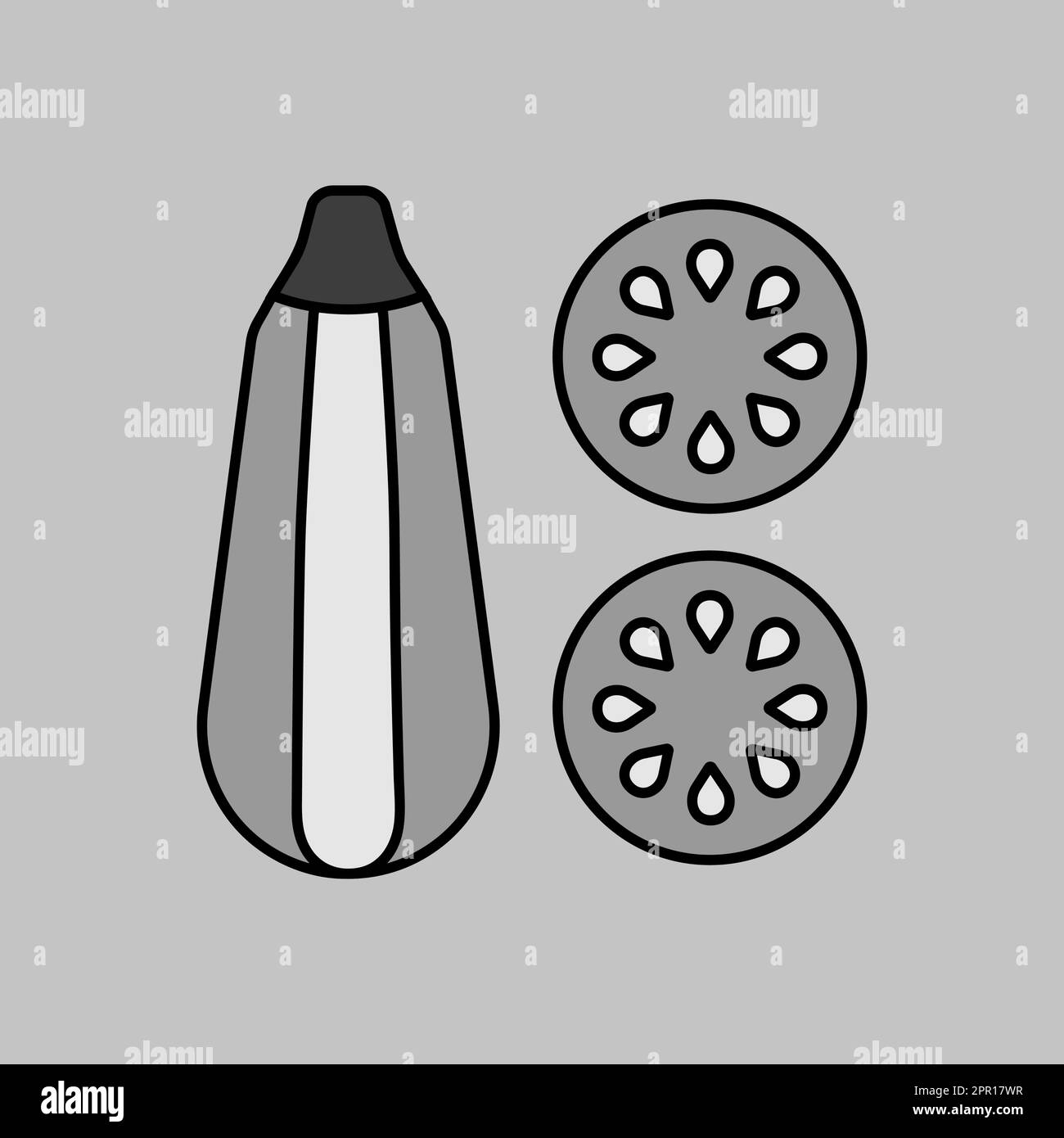 Fresh green zucchini plant Black and White Stock Photos &amp; Images - Alamy