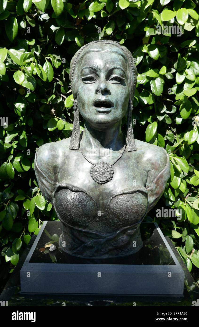 Los Angeles, California, USA 22nd April 2023 Singer Yma Sumac Statue at