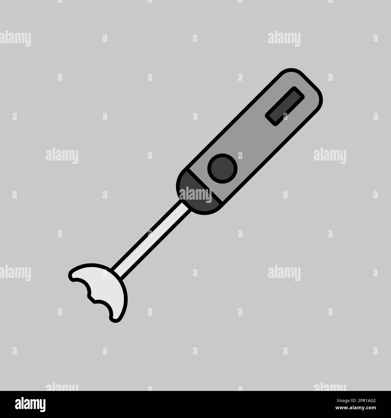 Hand blender vector grayscale icon Stock Vector