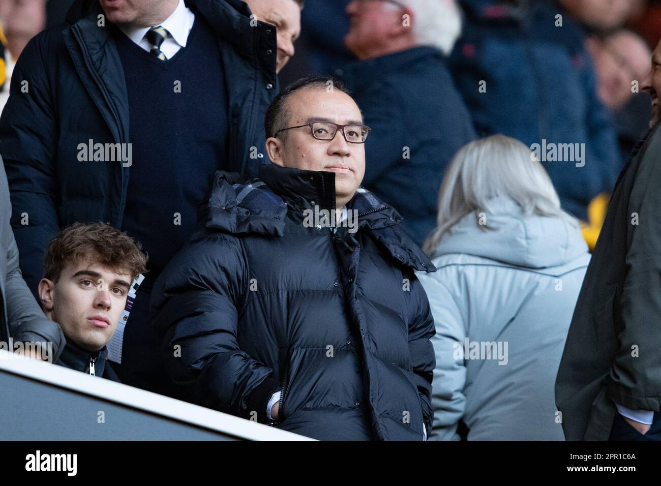 Wolves chairman Jeff Shi during the Premier League match between Wolverhampton Wanderers and Crystal Palace at Molineux, Wolverhampton on Tuesday 25th April 2023. (Photo: Gustavo Pantano | MI News) Credit: MI News & Sport /Alamy Live News Stock Photo