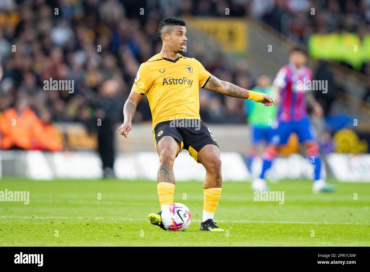Mario Lemina of Wolves during the Premier League match between  Wolverhampton Wanderers and Crystal Palace at Molineux, Wolverhampton on  Tuesday 25th April 2023. (Photo: Gustavo Pantano | MI News) Credit: MI News