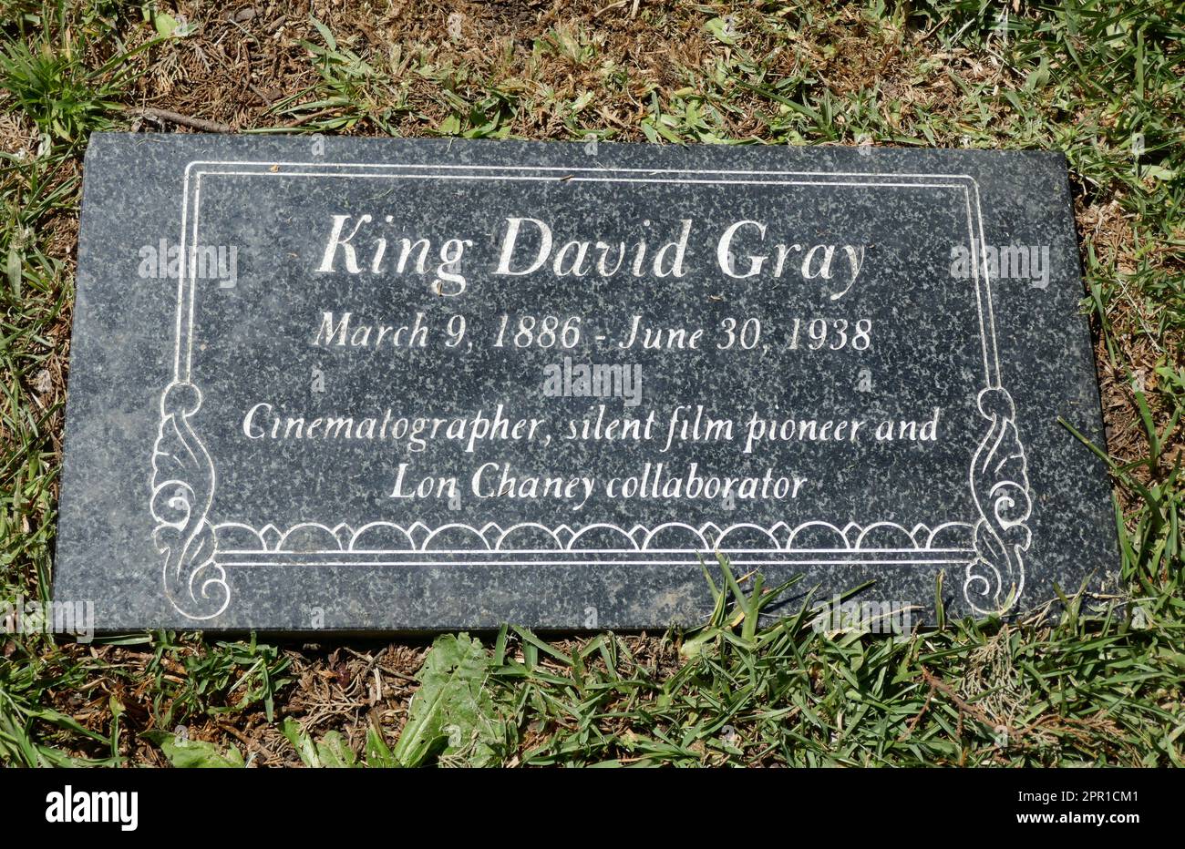 Los Angeles, California, USA 22nd April 2023 Cinematographer/Silent Film Producer/Lon Chaney Collaborator/Murder Victim King David Gray Grave at Hollywood Forever Cemetery on April 22, 2023 in Los Angeles, California, USA. Photo by Barry King/Alamy Stock Photo Stock Photo
