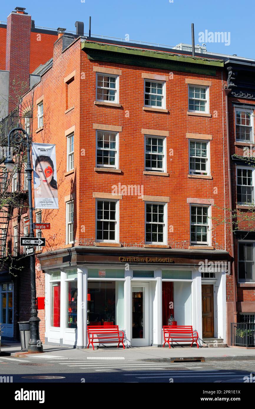 Christian Louboutin, 59 Horatio St, New York, NYC storefront photo of a  fashion designer boutique in Manhattan's West Village Meatpacking District  Stock Photo - Alamy