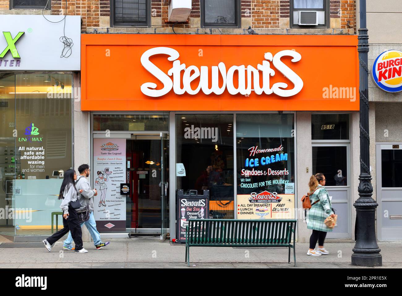 Stewart's, 8518 5th Ave, Brooklyn, New York, NYC storefront photo of a diner in the Bay Ridge neighborhood. Stock Photo