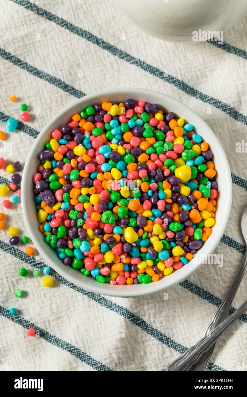 Sugary Sweet Rainbow Nerdy Candy in a Bowl Stock Photo Alamy