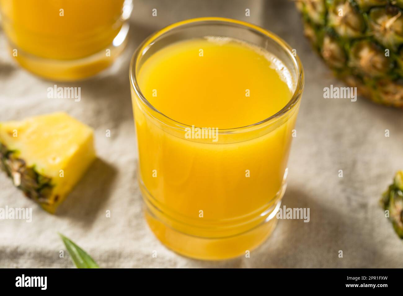 Cold Refreshing Yellow Pineapple Juice Ready to Drink Stock Photo Alamy