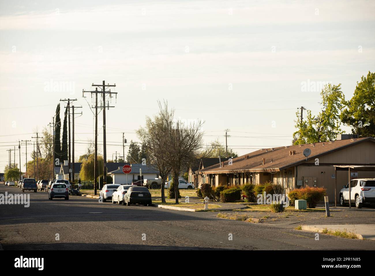 Chowchilla, California, USA April 18, 2023 Late afternoon sunlight