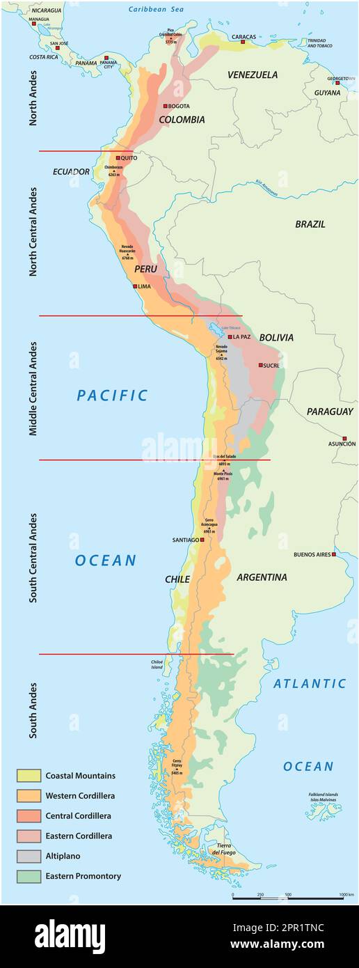 Andes mountains map hires stock photography and images Alamy