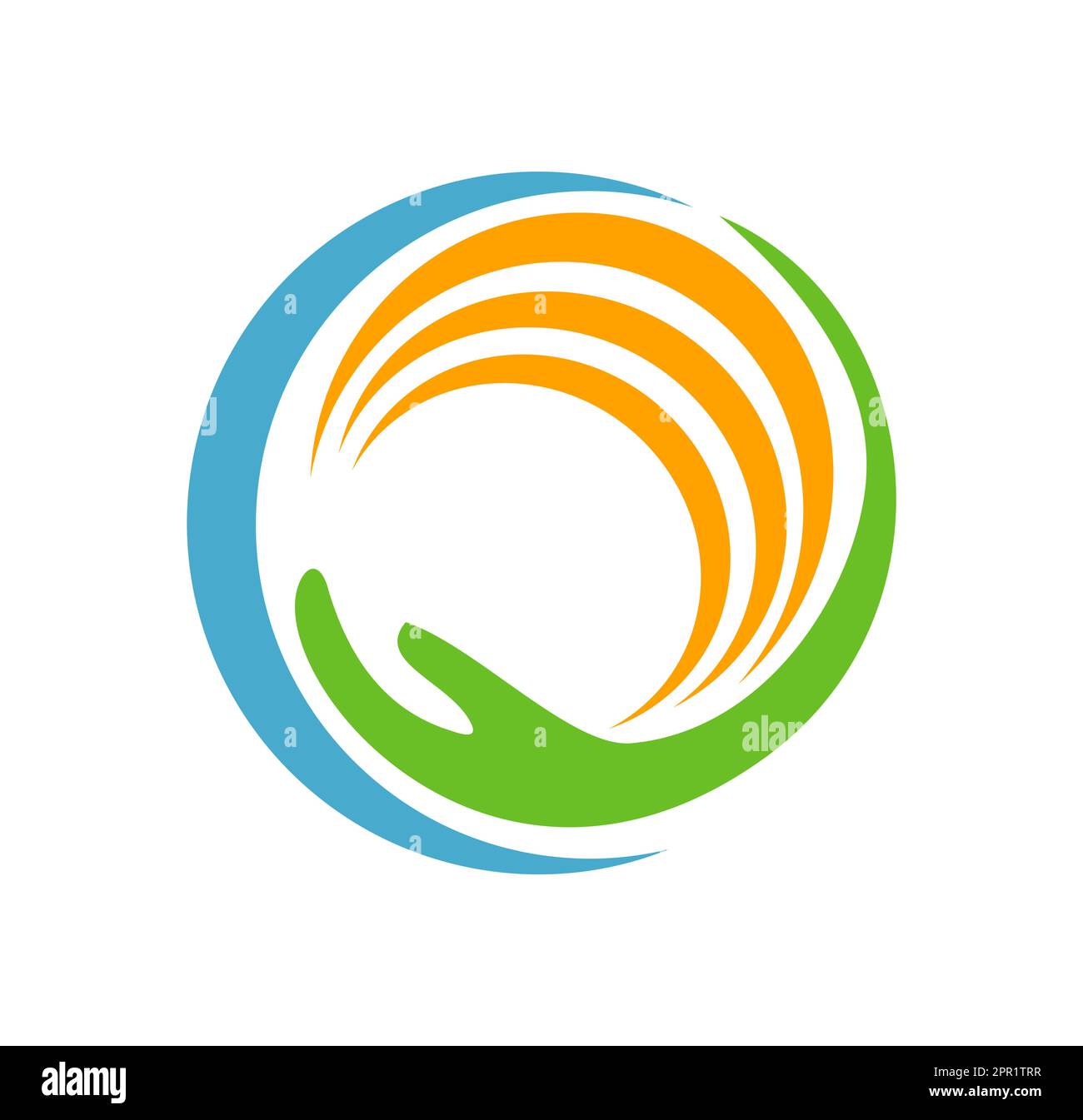 Circle Hand Care Vector Illustration Logo Stock Vector Image & Art - Alamy